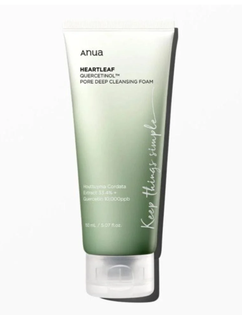 فوم شستشو عمیق پوست انوا ANUA Heartleaf Quercetinol Pore Deep Cleansing Foam