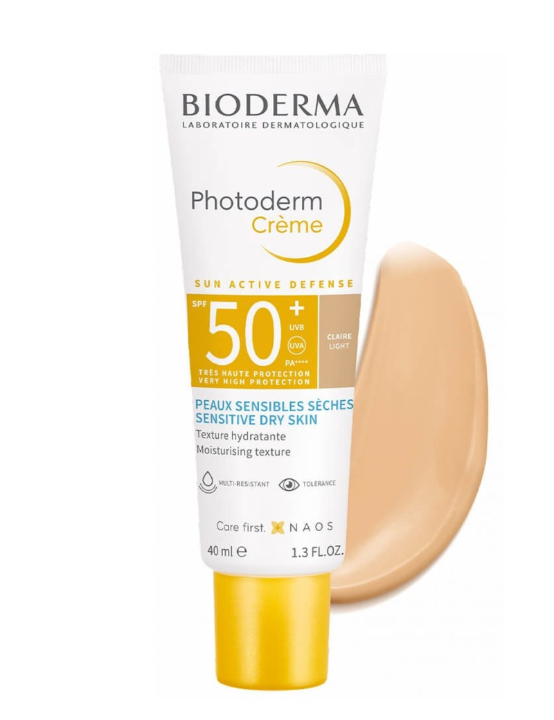 کرم ضدآفتاب فتودرم  رنگی بایودرما  BIODERMA PHOTODERM SUN ACTIVE DEFENSE SPF50 CLAIRE LITE