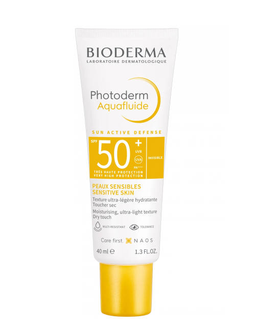 بایودرما ضدآفتاب فتودرم بی رنگ آکوافلوئید BIODERMA Photoderm Aquafluide SPF50+ Sunscreen I Moisturising