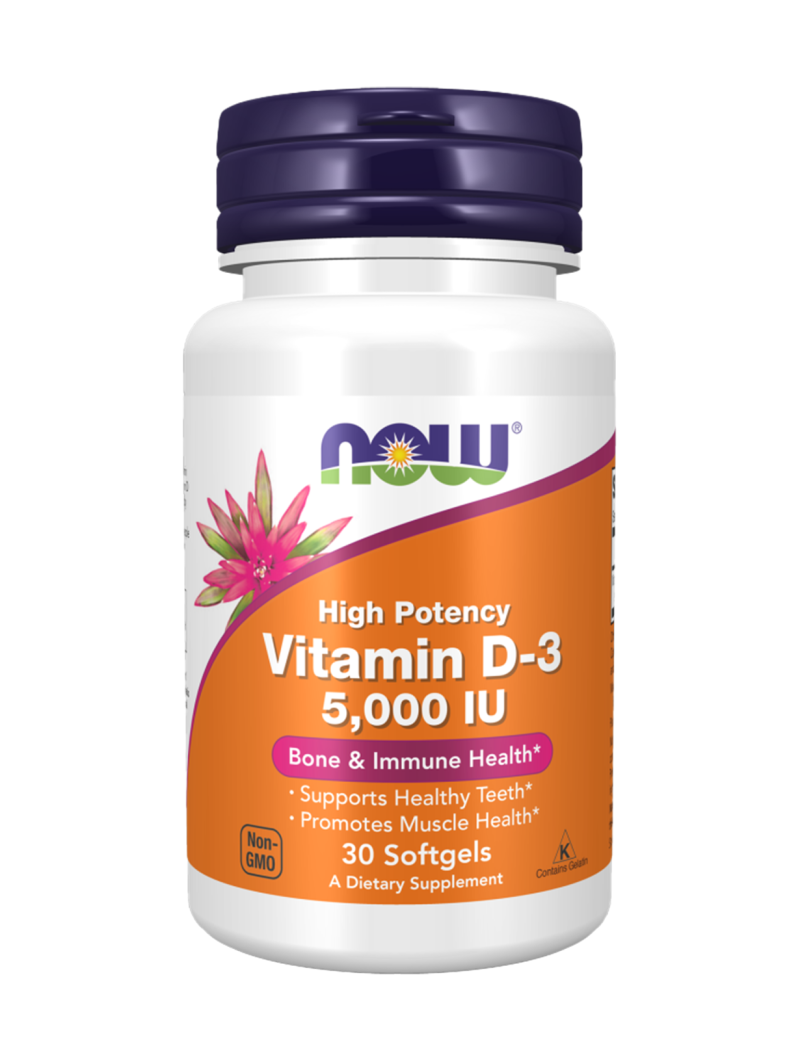 ویتامین دی Now Vitamin D-3 5000 IU Softgels