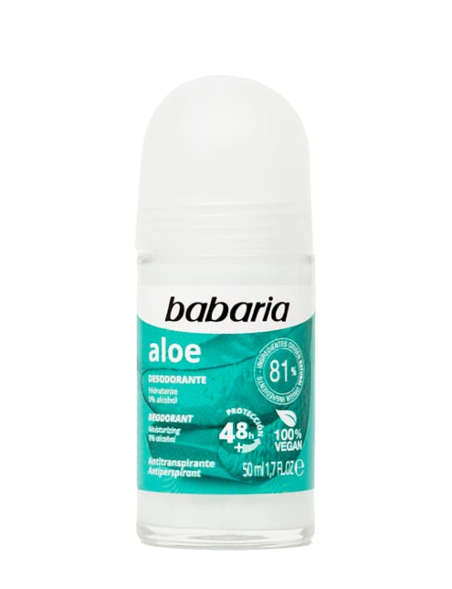 باباریا مام رول ضد تعریق آلوئه ورا   BABARIA Moisturizing Roll-on Deodorant 50ml