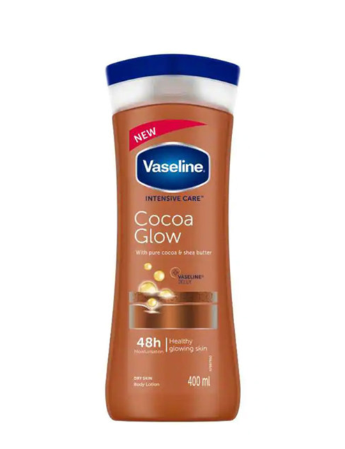 لوسیون بدن کره کاکائو وازلین Vaseline Intensive Care Cocoa Glow Body Lotion