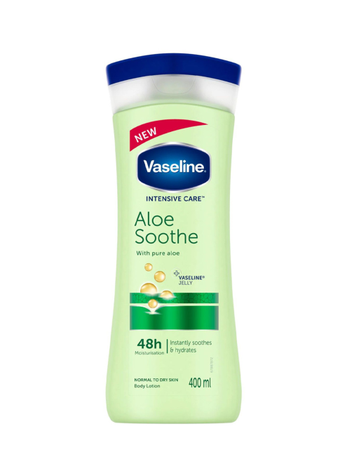 لوسیون بدن وازلین آلوئه ورا Vaseline Intensive Care Aloe Soothing Body Lotion