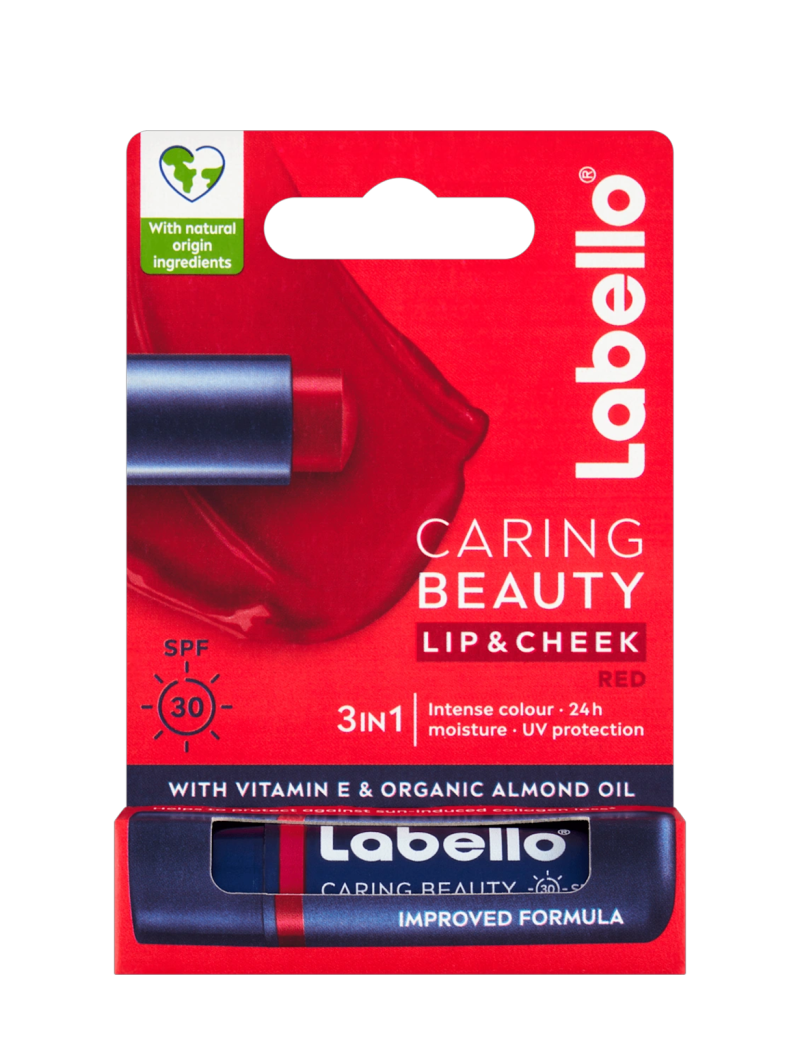 بالم لابلو لب و گونه LABELLO Caring Beauty Red  ‏