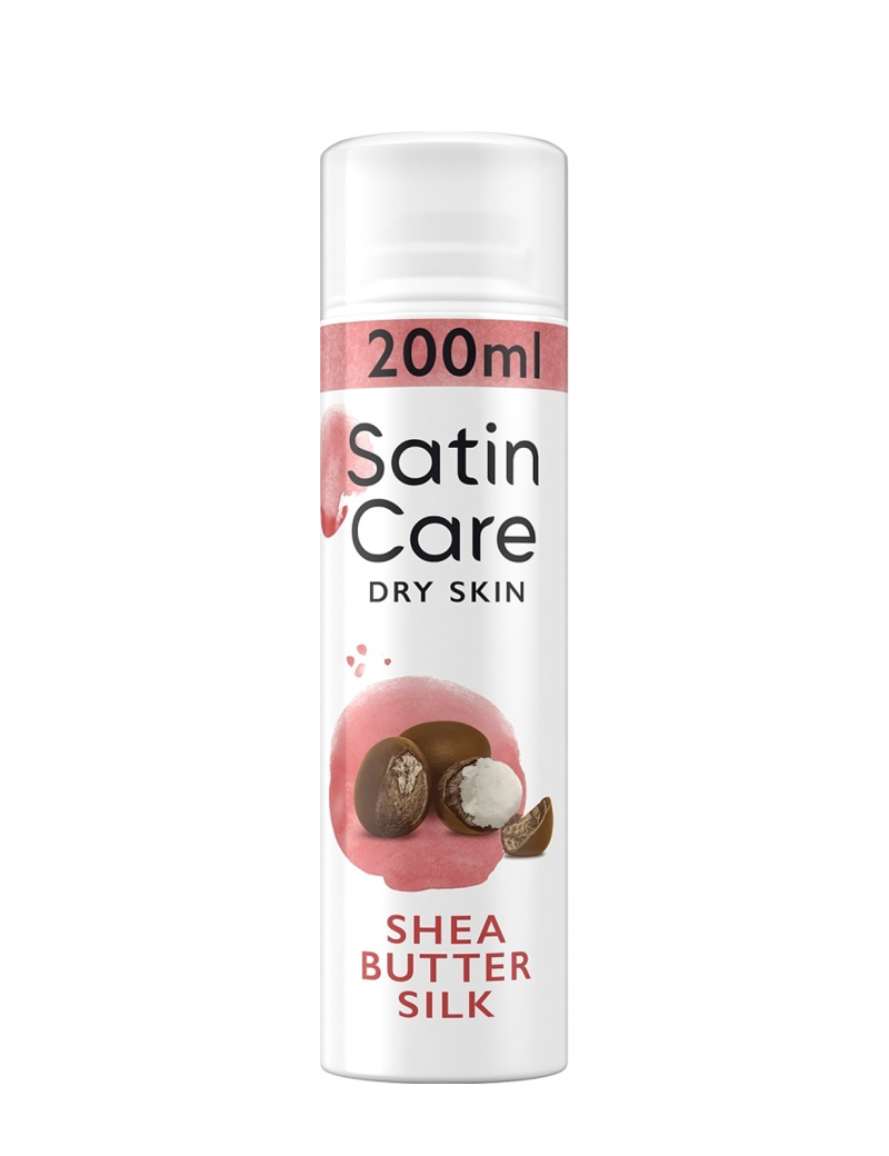 ژل شیو ژیلت زنانه شی باتر Satin Care Shea Butter Silk 200 ml