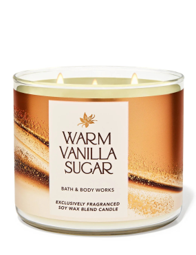 بث اند بادی ورکس شمع وارم وانیلا شوگر Warm Vanilla Sugar 3-Wick Candle Bath & Body Works