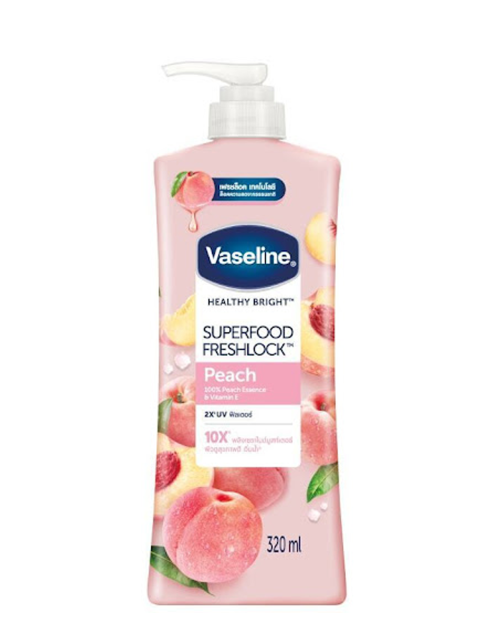 وازلین لوسیون بدن هلو VASELINE Healthy Bright Superfood Freshlock Body Lotion Peach