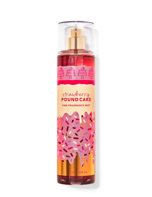 بث اند بادی ورکس بادی میست پوند کیک Bath & Body Works Strawberry Pound Cake Body mist