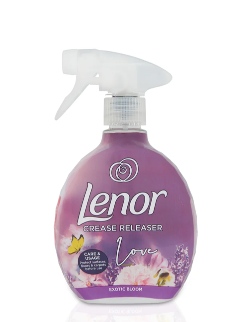 اسپری ضد چروک و خوشبو کننده لباس لنورLenor Crease Releaser 500ml Exotic Bloom