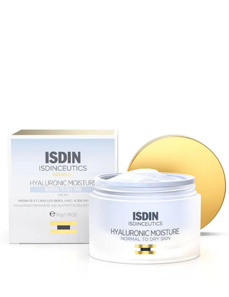 ایزدین کرم هیالورونیک Isdin Hyaluronic Moisture Hydrating and Anti-Aging Day Cream Normal to dry skin