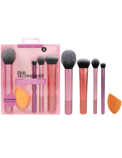 ریل تکنیک ست براش REAL TECHNIQUES Everyday Essentials Makeup Brushes & Sponge Set