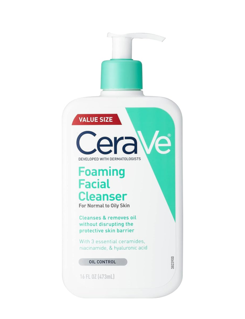 سراوی فوم شوینده نرمال تا چرب آمریکایی 473  CeraVe Foaming Facial Cleanser for Daily Face Wash for Normal to Oily Skin