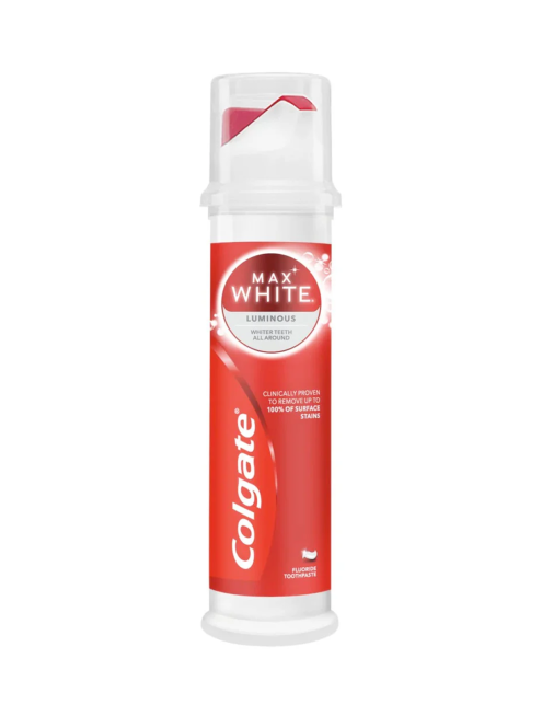 خمیردندون کول گیت پمپی وایت مکس  Colgate Max White Luminous Toothpaste Pump 100 ml.