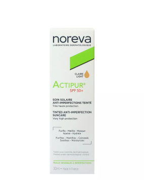 نوروا ضد افتاب رنگی  اکتیپور ضد جوش و ترمیم کنندهnoreva actipur spf 50  claire light 30ml