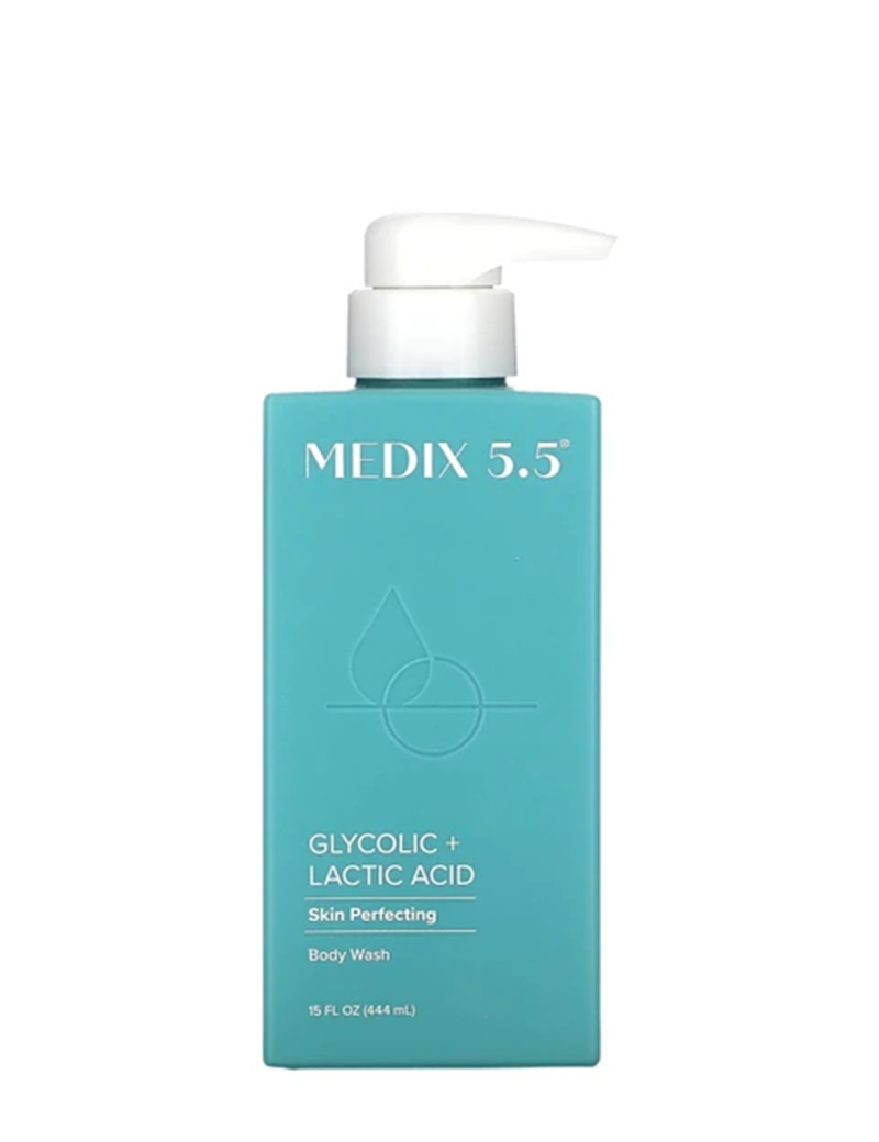 شامپو بدن ضد لک و ضد جوش مدیکس 5.5 Medix 5.5, Skin Perfecting Body Wash, Glycolic + Lactic Acid , 15 fl oz (444 ml)