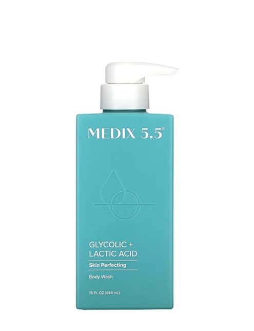 شامپو بدن ضد لک و ضد جوش مدیکس 5.5 Medix 5.5, Skin Perfecting Body Wash, Glycolic + Lactic Acid , 15 fl oz (444 ml)