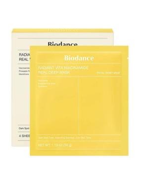 بایودنس ماسک ورقه ای نیاسینامید Biodance Radiant Vita Niacinamide Real Deep Mask