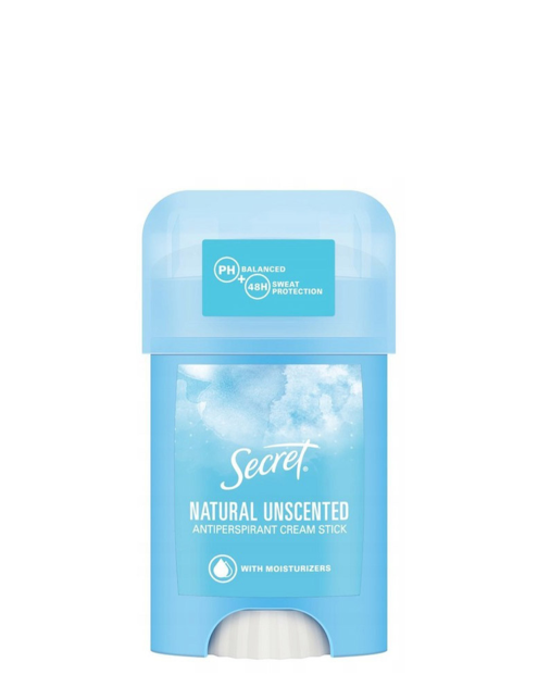 سکرت مام کرمی   Secret Antyperspirant Cream Stick Natural unscented 40 ml