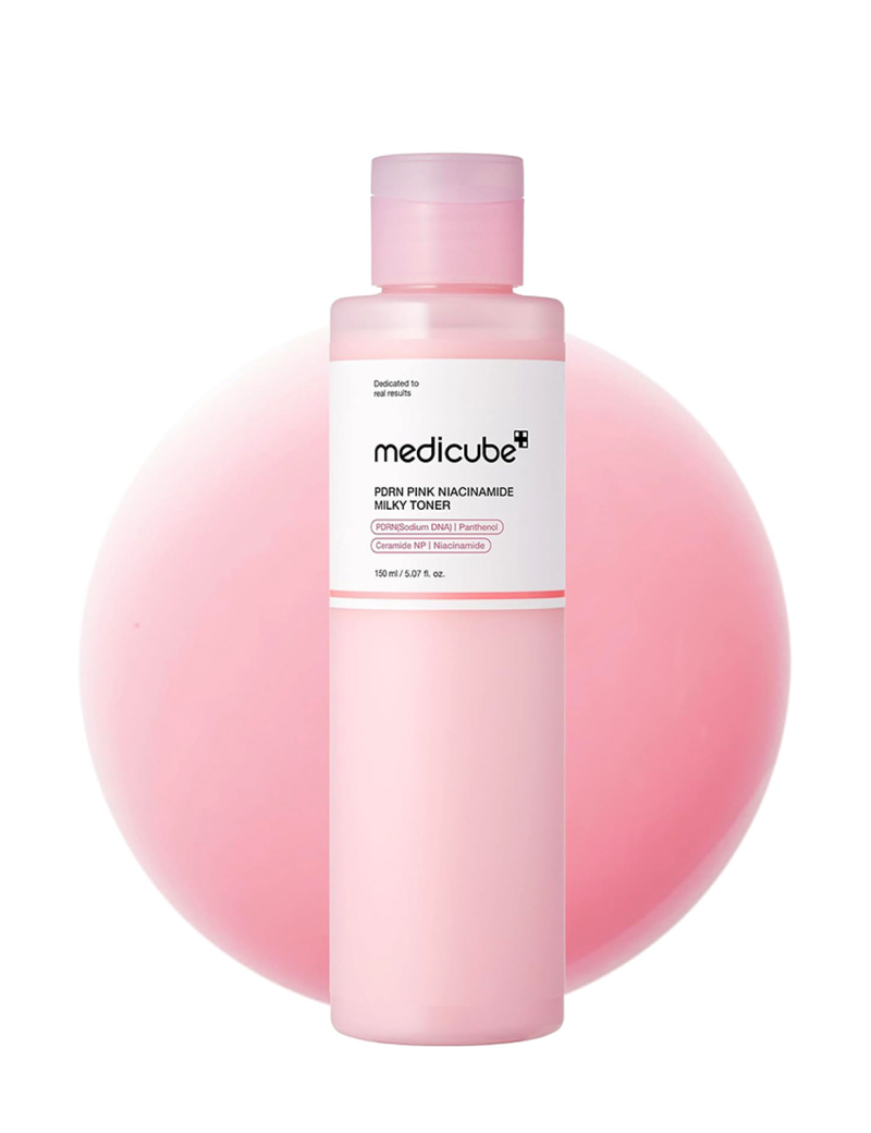 مدی کیوب تونر میلکی پی دی ار ان Medicube PDRN Pink Niacinamide Milky Toner