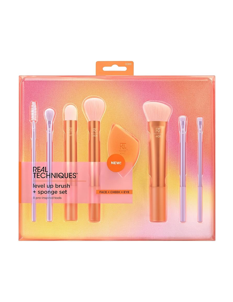 ریل تکنیک ست براش صورت و چشم Real Techniques 8 Piece Level Up Brush And Sponge Set