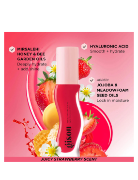 گیسو لیپ اویل استراوبری سوربت GisouHoney Infused Lip Oil - Strawberry Sorbet 8ml