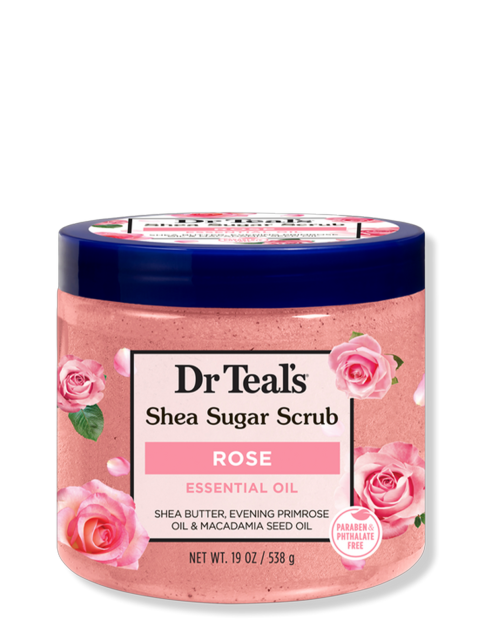 شوگر اسکراب گل رز دکتر تیلز Dr Teal's Shea Sugar Body Scrub, Rose with Essential Oil
