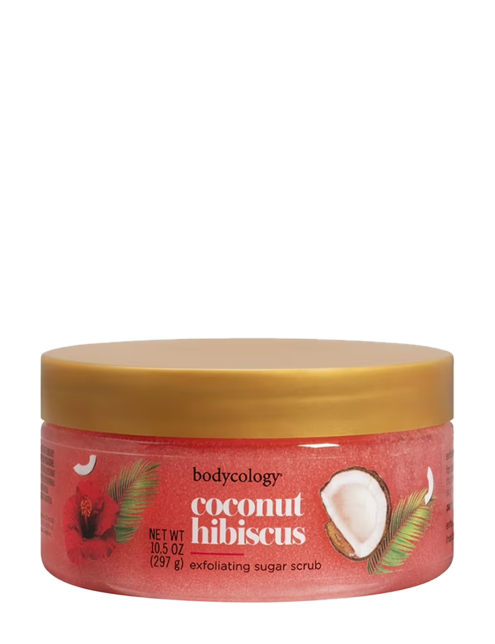 شوگر اسکراب بادی کلاژن کوکونات هیبیسکوس Bodycology Coconut Hibiscus Exfoliating Sugar Scrub