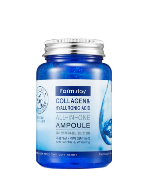 آمپول هیالورونیک اسید و کلاژن فارم استی Farmstay Collagen Fiala con Acido Ialuronico 250 ml