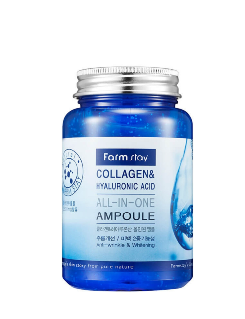 آمپول هیالورونیک اسید و کلاژن فارم استی Farmstay Collagen Fiala con Acido Ialuronico 250 ml