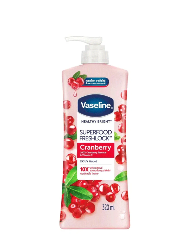 وازلین لوسیون بدن کرن بری Vaseline Super Food Cranberry Body Lotion 320ml