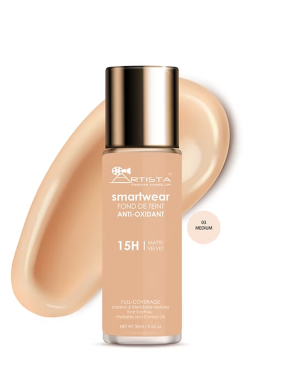 کرمپودر فول کاور آرتیستا ARTISTA Smartwear Pro 15H Fond de Teint  3medium