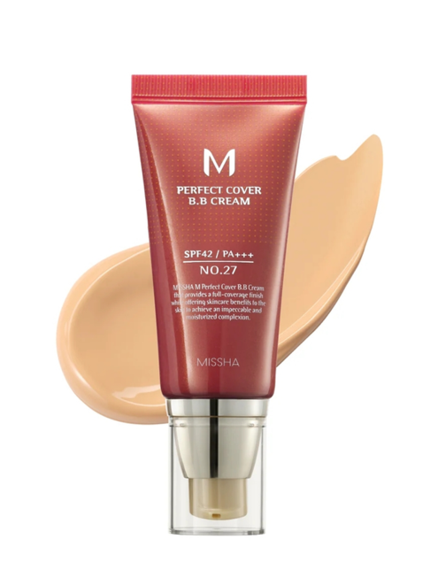 بی بی کرم پرفکت کاور میشا هانی بژ 27 Missha M Perfect Cover BB Cream Honey beige
