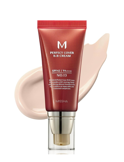 بی بی کرم پرفکت کاور میشا برایت بژ Missha M Perfect Cover BB Cream bright beige13