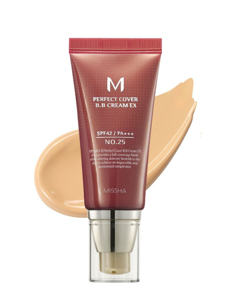 بی بی کرم پرفکت کاور میشا وارم بژ Missha M Perfect Cover BB Cream Warm beige 25