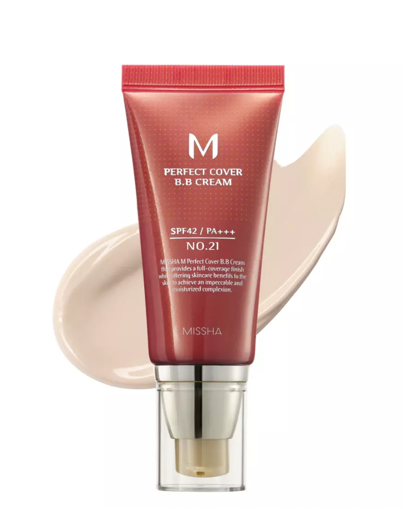 بی بی کرم پرفکت کاور میشا لایت بژ Missha M Perfect Cover BB Cream Light beige 21