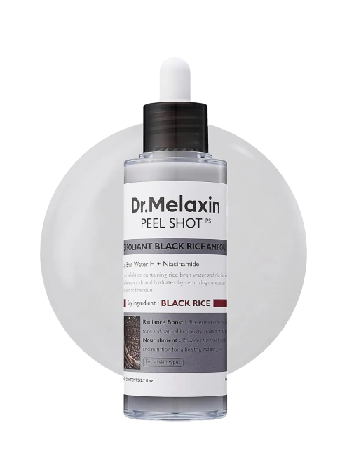 آمپول پیل شات برنج سیاه دکتر ملاکسین Dr.Melaxin Peel Shot Exfoliant Black Rice Ampoule