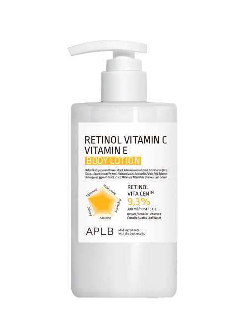 لوسیون بدن رتینول ویتامین E و سی APLB Retinol Vitamin C Vitamin E Body Lotion 300ml