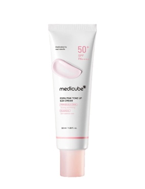 مدی کیوب کرم ضد آفتاب پی دی ار ان تون آپ صورتی Medicube PDRN Pink Tone Up Sun Cream SPF 50