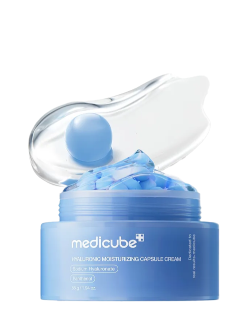 مدی کیوب کرم کپسولی آبرسان و مرطوب کننده هیالورونیک اسید و پانتنول Medicube Hyaluronic Moisturizing Capsule Cream