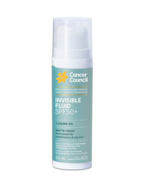 ضدآفتاب کنسر کانسیل Invisible Fluid SPF50+ 50ml – Cancer Council