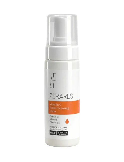 فوم شوینده  روشن کننده  زرارس Zerares vitamin c facial cleansing foam