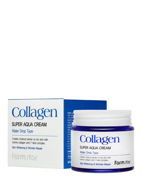 فارم استی کرم صورت آبرسان و ضد چروک کلاژن سوپر آکوا | Farmstay  Collagen Super Aqua Cream