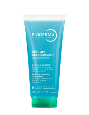 بایودرما ژل شستشوی پوست چرب و مختلط تیوپی | bioderma sebium gel moussant 200ml tube