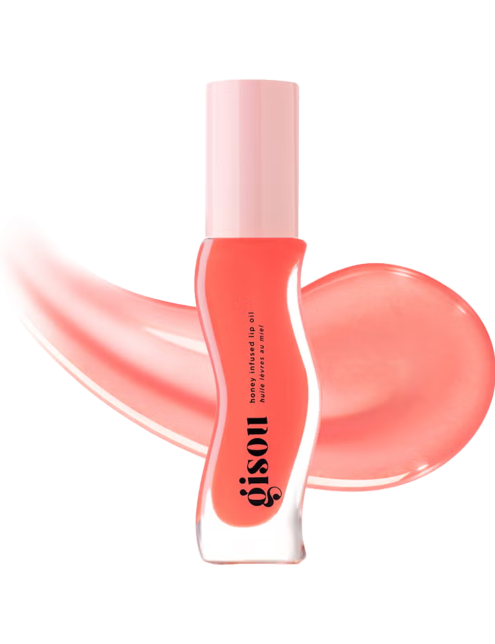 گیسو لیپ اویل  GisouHoney Infused Lip Oil - Bee-llini Peach 8ml