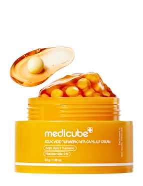 مدی کیوب کرم کپسولی روشن کننده و ضد لک کوجیک اسید | medicube  Kojic Acid Turmeric Vita Capsule Cream