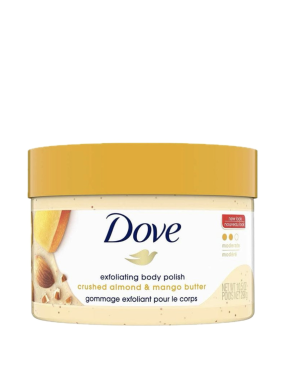 داو اسکراب بدن بادام خرد شده و کره انبه | dove exfoliating body polish crushed almond and mango butter