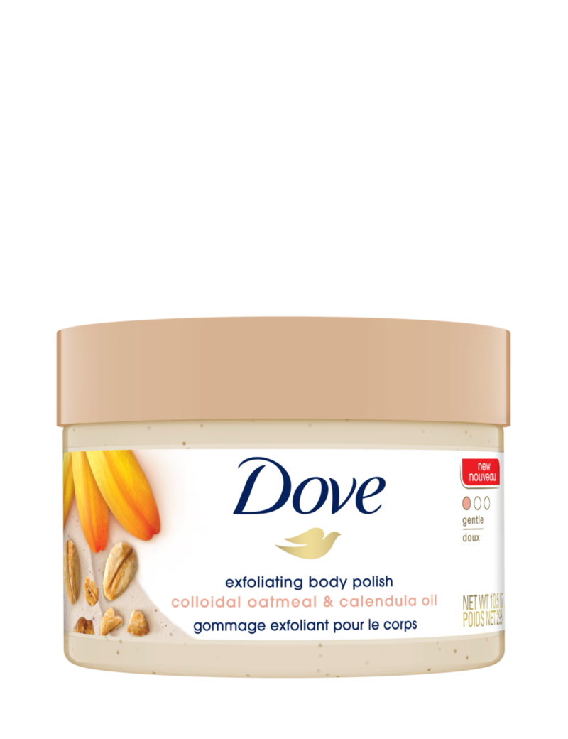 داو اسکراب بدن جو دوسر کلوئیدی و روغن کالاندولا | dove exfoliating body polish colloidal oatmeal and calendula oil