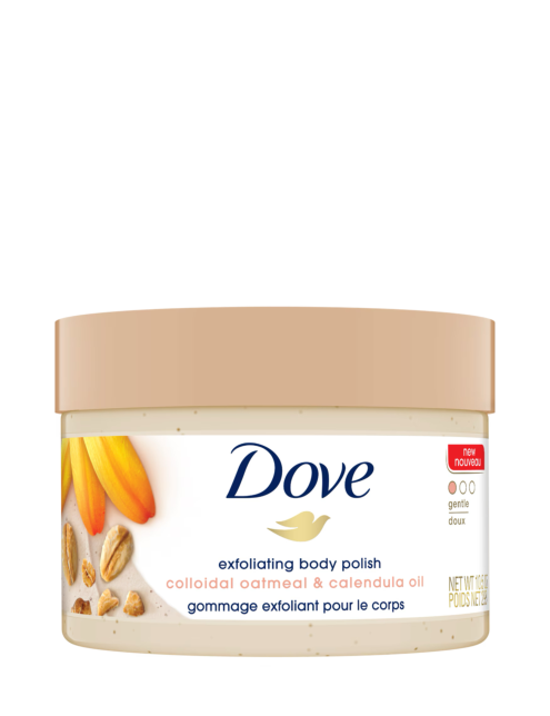 داو اسکراب بدن جو دوسر کلوئیدی و روغن کالاندولا | dove exfoliating body polish colloidal oatmeal and calendula oil