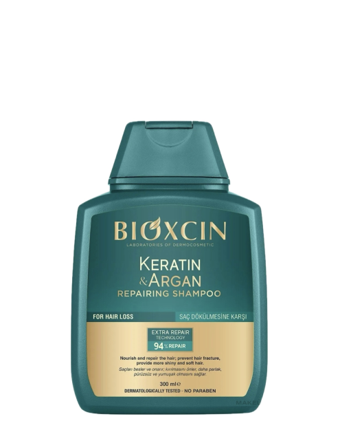 شامپو بیوکسین ضدریزش و ترمیم کننده | bioxcin keratin & argan repairing shampoo