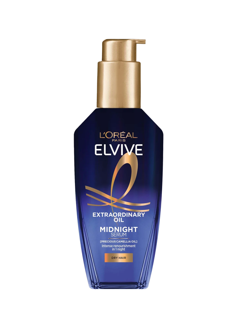 سرم لوریل مو ضد موخوره و نرم کننده شب | l oréal paris elvive extraordinary oil midnight serum